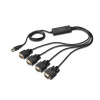 DIGITUS USB to Serial Adapter, RS232 4 x RS232, cable type, Chipset: FT4232H, 1.5m (DA-70159)