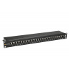 Solarix Patch panel 24 x RJ45 CAT5E STP černý 1U, SX24-5E-STP-BK