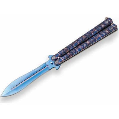 Joker motýlek aluminium blue ornament one edge 105 mm