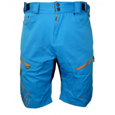 kalhoty krátké pánské HAVEN NAVAHO SLIMFIT modro/oranžové s cyklovložkou (kalhoty krátké pánské HAVEN NAVAHO SLIMFIT modro/oranžové s cyklovložkou)