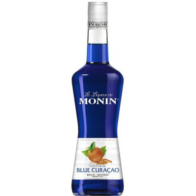 Monin Liqueur de Blue Curacao 20% 0,7l (holá láhev)