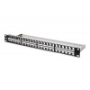 Digitus Modular Patch Panel, stíněný 48 portů, štítkové pole, 1U, montáž do stojanu, barva černá RAL 9005