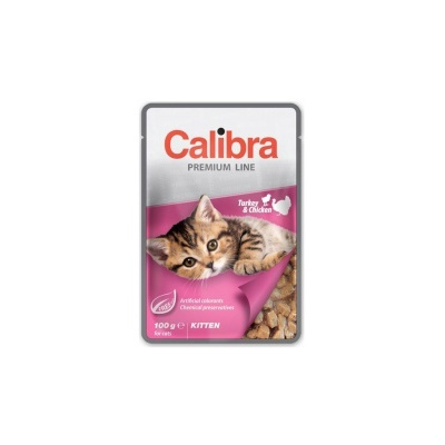 Calibra Cat kaps.- Kitten krůtí a kuřecí v omáčce 100 g