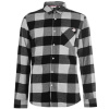 Lee Cooper Soft Long Sleeve Shirt Mens Black Check