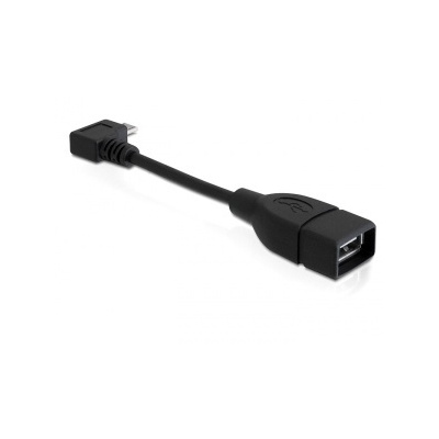 Delock Adapter USB micro-B samec pravoúhlý > USB 2.0-A samice OTG 11cm (83104)