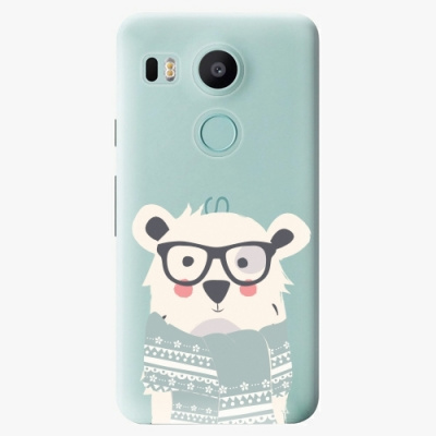 Plastový kryt iSaprio - Bear with Scarf - LG Nexus 5X - Kryty na mobil Nuff.cz