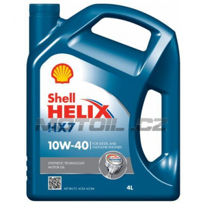 Shell Helix HX7 10W-40 4L - oficiální distribuce Shell