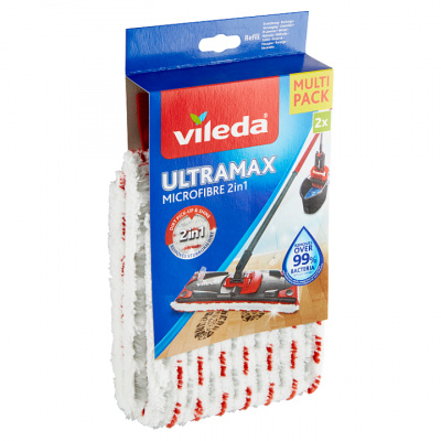 Vileda Ultramax Flat Mop 2in1 refill multipack