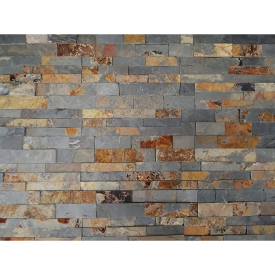 Kamenný obklad VIPSTONE Břidlice multicolor 35x18 cm cena za balení