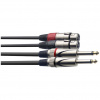 Stagg STC060PXF, kabel 2x XLR/2 x JACK, 60 cm