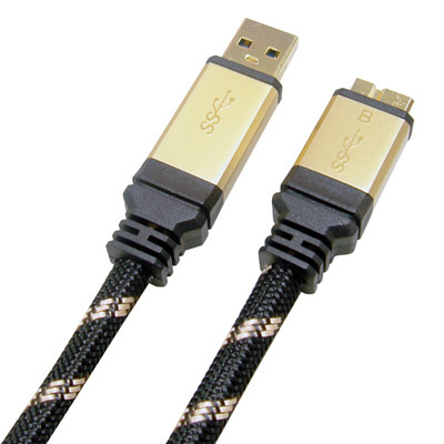 Roline Gold USB 3.0 kabel, Typ A(m) -> micro B(m), 2m, černý - Roline 11.02.8879 Gold USB 3.0 SuperSpeed kabel USB3.0 A(M) - microUSB3.0 B(M), 1,8m