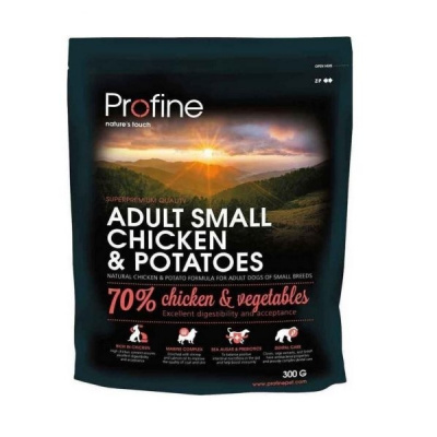 Profine Adult Small Chicken & Potatoes 300g (70% kuřecího masa a brambor pro dospělé psy malých plemen.)