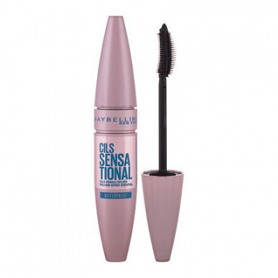 Maybelline Lash Sensational Waterproof voděodolná řasenka pro objem, prodloužení a tvar řas 9.4 ml odstín Very Black