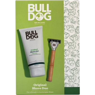 Bulldog Original holicí strojek + náhradní hlavice 1 ks + gel na holení pro muže 200 ml kosmetická sada
