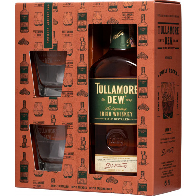 Tullamore D.E.W. 40% 0,7l (dárkové balení 2 skleničky)