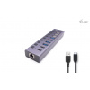 i-tec USB 3.0/USB-C Charging HUB 9port LAN + Power Adapter 60W CACHARGEHUB9LAN