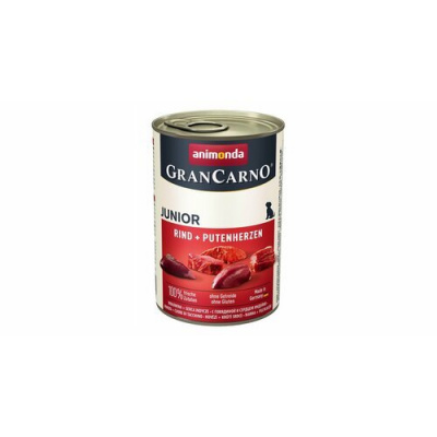 Animonda Gran Carno Junior hovězí & krůtí srdce 400 g Výhodné balení 6 kusů