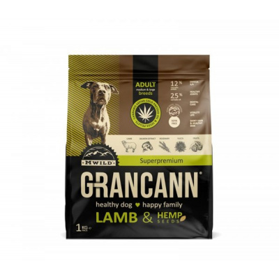 Grancann Lamb & Hemp seeds Adult medium & large breeds 1 kg