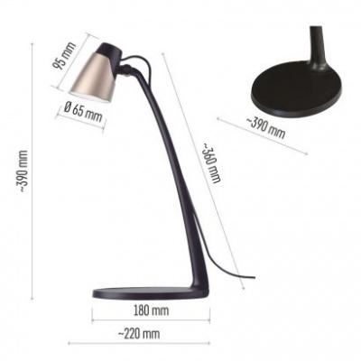 EMOS Z7503CH LED stolní lampa Glory, šampaň