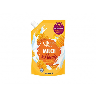 Elkos Mléko a med - tekuté mýdlo náhradní náplň 750 ml