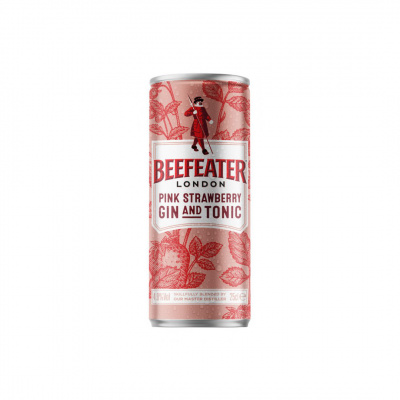 Beefeater Gin Pink Strawberry & Tonic 4,9% 0,25 L (plech)