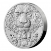 Česká mincovna Stříbrná dvouuncová investiční mince Český lev 2023 stand 62,2 g (2 Oz)