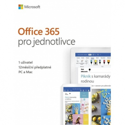 Microsoft Office 365 pro jednotlivce - PC/Mac+Tablet, Jazyk CZ 4 QQ2-00064