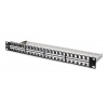 344974 - Digitus Modular Patch Panel, stíněný 48 portů, štítkové pole, 1U, montáž do stojanu, barva černá RAL - DN-91424