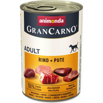 Konzerva Animonda Gran Carno Adult hovězí a krůta 400g