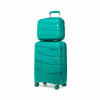 Cestovní praktický set - KONO s kosmetickým kufříkem, tyrkys