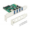 Delock PCI Express Karta > 4 x USB 3.0 +low profile 89360