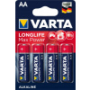 Tužková baterie LONGLIFE MAX POWER 4 ks, typ AA, 4706 VARTA (VARTA)