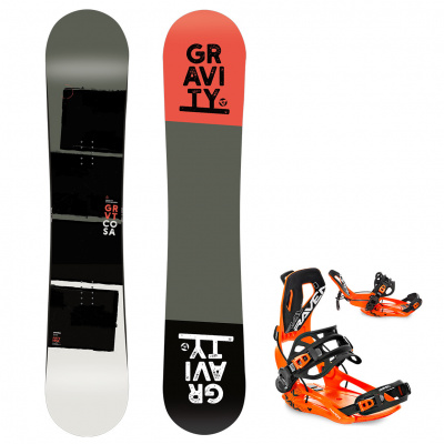Gravity snowboards Snowboard komplet Gravity Cosa 23/24 + vázání Fastec FT360 orange Velikost: 151 cm, Velikost vázání: M