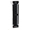 Intellinet Patch panel, 12 port Cat5e, UTP, černý, na zeď 162470