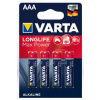 Tužková baterie LONGLIFE MAX POWER 4 ks, typ micro AAA, 4703 VARTA (VARTA)