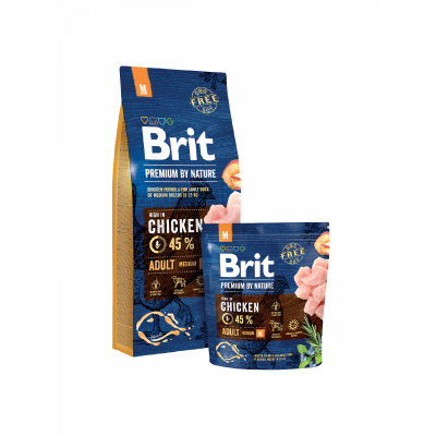 Brit Care Brit Premium by Nature Adult M hmotnost: 2x15kg