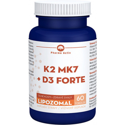 Pharma Activ Lipozomální K2 MK7 + D3 Forte 60 tobolek