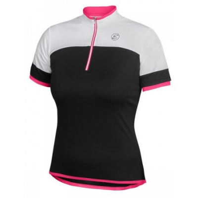 dámský cyklistický dres Etape Clara, černá/růžová - černá/růžová, XL