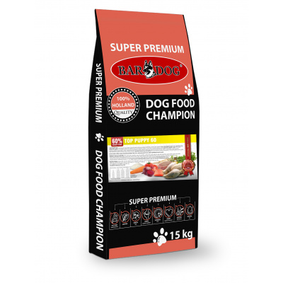 Bardog lisované krmivo Top Puppy 60 - 28/15 balení: 4 kg