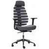 MERCURY kancelářská židle FISH BONES PDH, černý plast, tmavě šedá 26-60-5, 3D područky