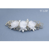 Svatební ozdoba do vlasů - třešňové květy s krystaly V-120 Barva: bílá