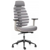 MERCURY kancelářská židle FISH BONES PDH, šedý plast, 26-64 šedá, 3D područky