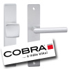 COBRA BEZP.K. TOWER H S KLIKOU VISION Provedení: PZ LI/RE (klika oboustranná/koule), Povrch: F1 - stříbrný elox, Rozteč: 72 mm