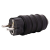 Emos Vidlice gumová přímá pro prodlužovací kabel, černá P0050