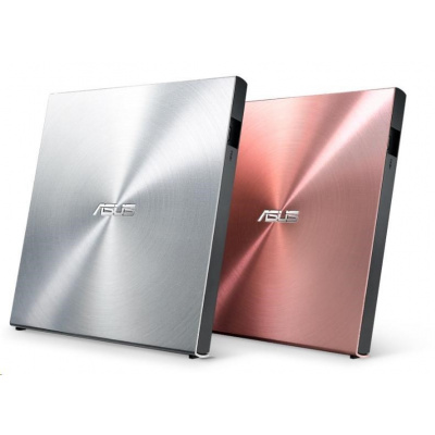 ASUS DVD SDRW-08U5S-U/PINK/G/AS, External Slim DVD-RW, pink, USB + Cyberlink Power2Go 8 - 90DD0114-M29000