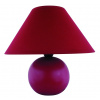 Rabalux 4906 ARIEL - Stolní lampička s keramickým podstavcem ve vínové barvě 1 x E14, 19cm (Stolní lampa s keramickým podstavcem a textilním stínidlem)