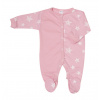 Overal kojenecký na spaní "Hvězdičky" MKcool MK2103 starorůžový 56 (Overal dlouhý rukáv/nohavice)