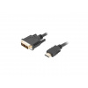 LANBERG HDMI (M) na DVI-D (M) (18+1) kabel 0,5m, černý, zlacené konektory | CA-HDDV-10CC-0005-BK