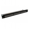 XtendLan Patch panel 19", 24 portů CAT6A stíněný - černý XtendLan XL-PP19-24C6AS-XL-BLACK