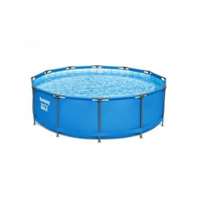 Nadzemní bazén kulatý Bestway Steel Pro MAX kartušová filtrace, schůdky, průměr 3,66m, výška 1m